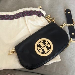 Tory Burch clutch with chain and dust bag